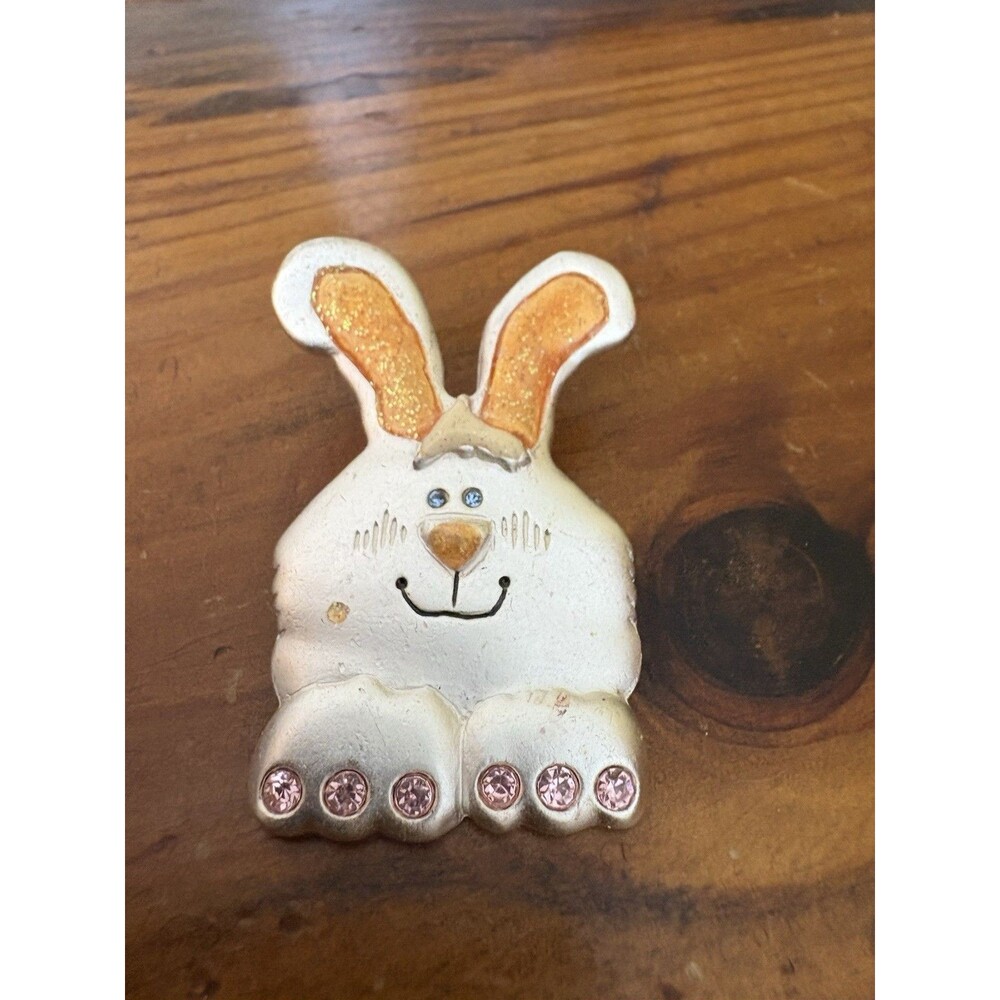Vintage Honey Bunny Easter Rabbit Pin Brooch Jewelry AJMC Easter Gift Pin Collec